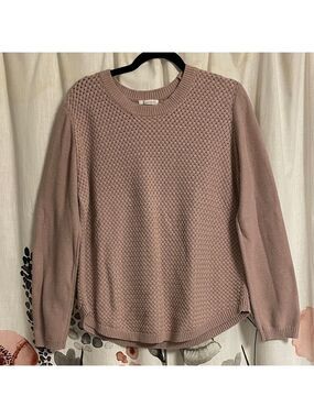 August Mist Mauve Knit Sweater Size Large